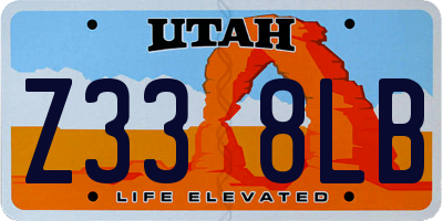 UT license plate Z338LB