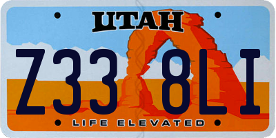 UT license plate Z338LI