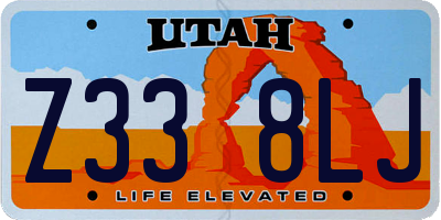 UT license plate Z338LJ