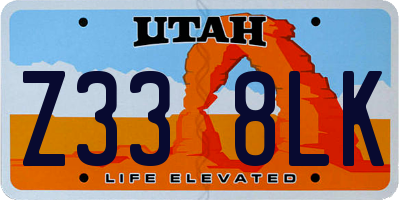 UT license plate Z338LK