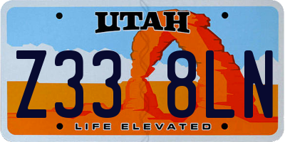 UT license plate Z338LN