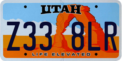 UT license plate Z338LR