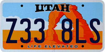 UT license plate Z338LS