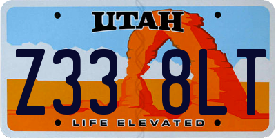 UT license plate Z338LT