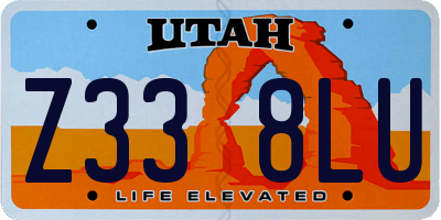 UT license plate Z338LU