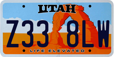 UT license plate Z338LW