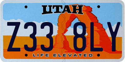 UT license plate Z338LY