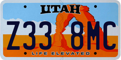 UT license plate Z338MC