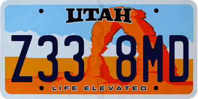 UT license plate Z338MD