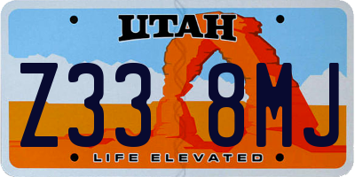UT license plate Z338MJ