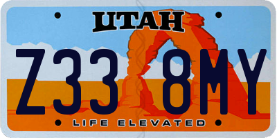 UT license plate Z338MY