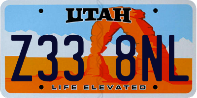 UT license plate Z338NL