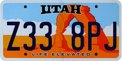 UT license plate Z338PJ