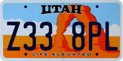 UT license plate Z338PL
