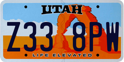 UT license plate Z338PW