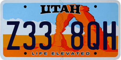 UT license plate Z338QH