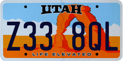 UT license plate Z338QL