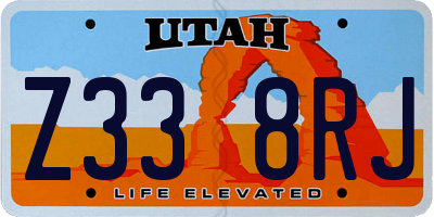 UT license plate Z338RJ