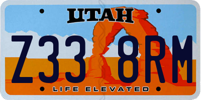 UT license plate Z338RM
