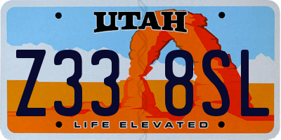 UT license plate Z338SL