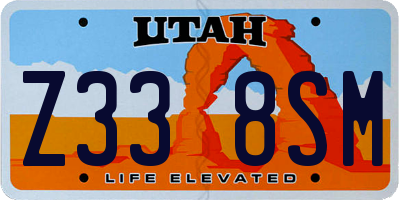 UT license plate Z338SM