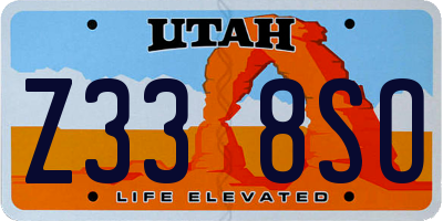 UT license plate Z338SO