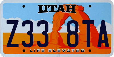 UT license plate Z338TA