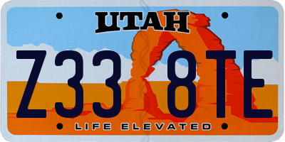 UT license plate Z338TE