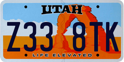 UT license plate Z338TK