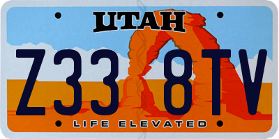 UT license plate Z338TV