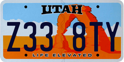 UT license plate Z338TY