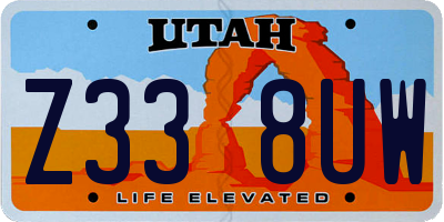 UT license plate Z338UW