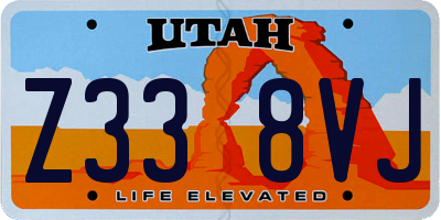 UT license plate Z338VJ