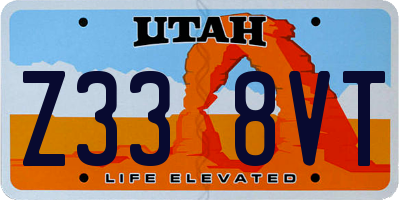 UT license plate Z338VT