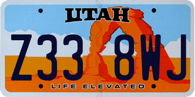 UT license plate Z338WJ