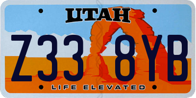 UT license plate Z338YB