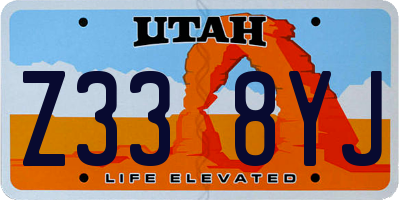 UT license plate Z338YJ