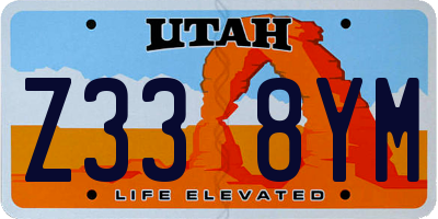 UT license plate Z338YM