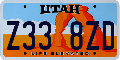 UT license plate Z338ZD