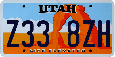 UT license plate Z338ZH