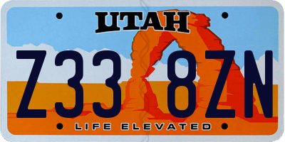 UT license plate Z338ZN