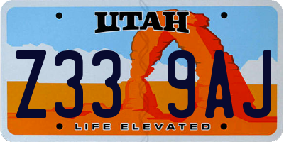 UT license plate Z339AJ