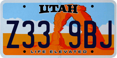 UT license plate Z339BJ