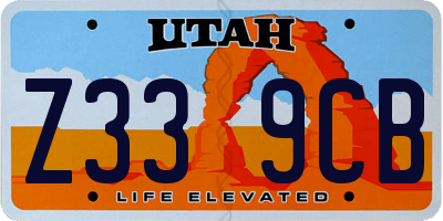 UT license plate Z339CB