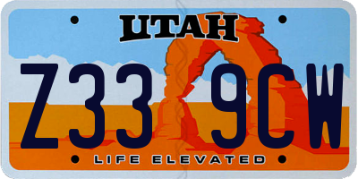 UT license plate Z339CW