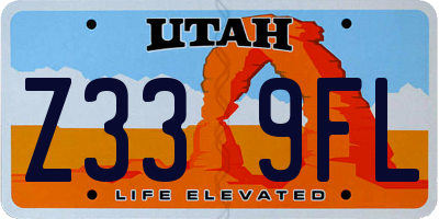 UT license plate Z339FL