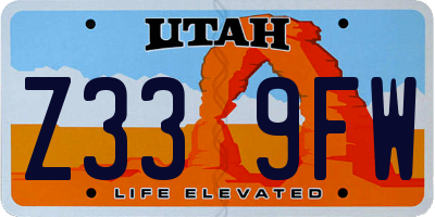 UT license plate Z339FW