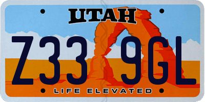 UT license plate Z339GL