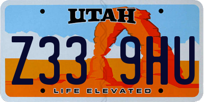 UT license plate Z339HU