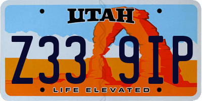 UT license plate Z339IP